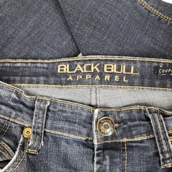 Black Bull Athletic Fit Jeans Dark Wash Size 32 Straight Leg - Picture 7 of 16